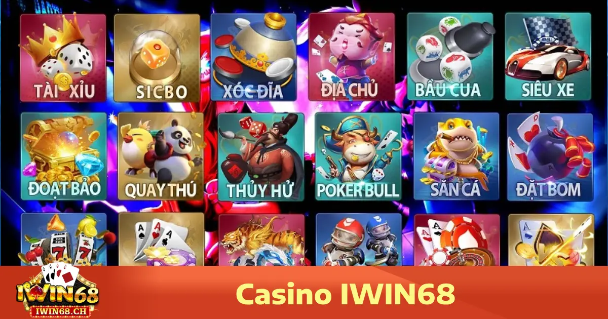 Các trò chơi nổi bật tại Casino Iwin68