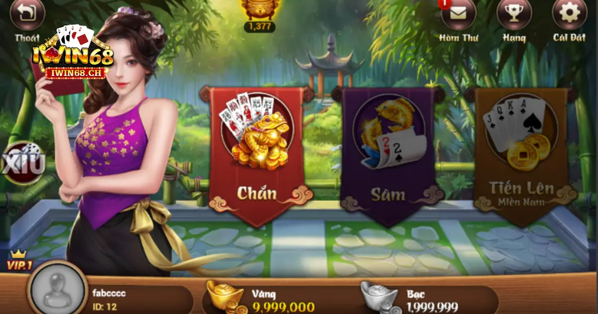 Các loại game bài phổ biến tại Iwin68